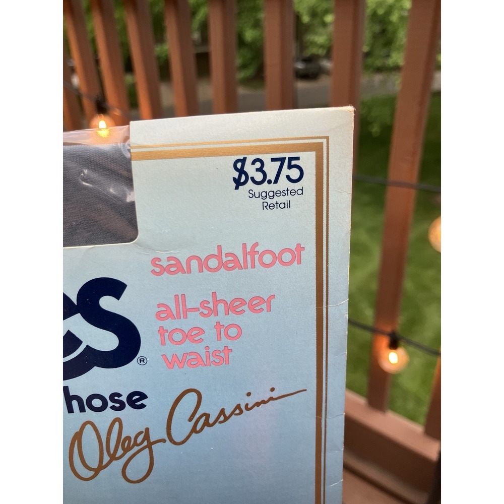 Vintage Hanes Olga Cassini Pantyhose Wedgewood Blue Size A Style 885 NOS - Picture 4 of 6